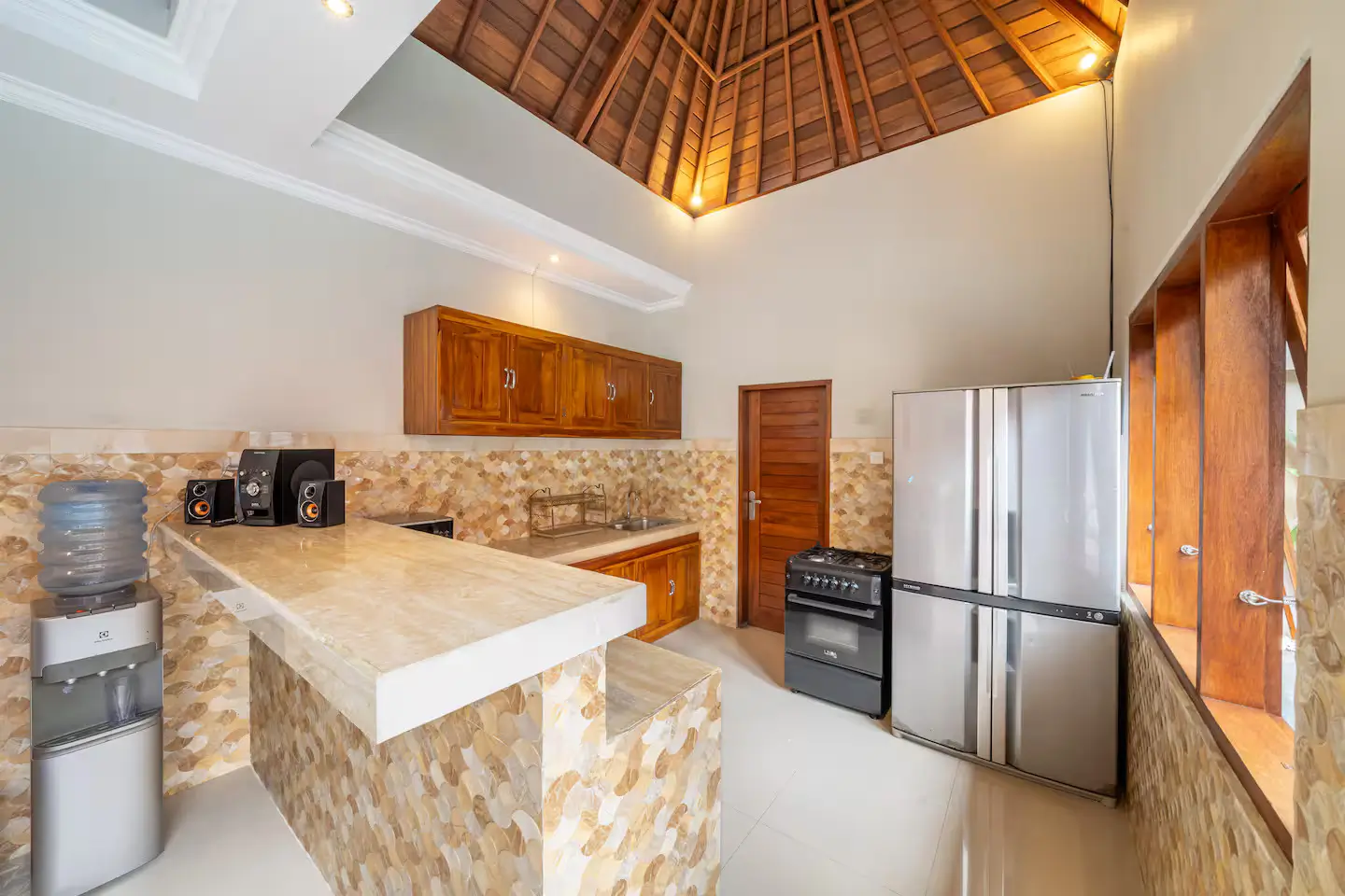 Gourmet kitchen for your villa holiday in Bali Modern fully-equipped kitchen in a Bali villa rental in Kuta Utara